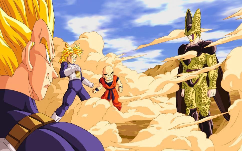 Vegeta Cell Trunks Dragon Ball Z Nostal Dragonball - Dragon Ball Cells Game , HD Wallpaper & Backgrounds