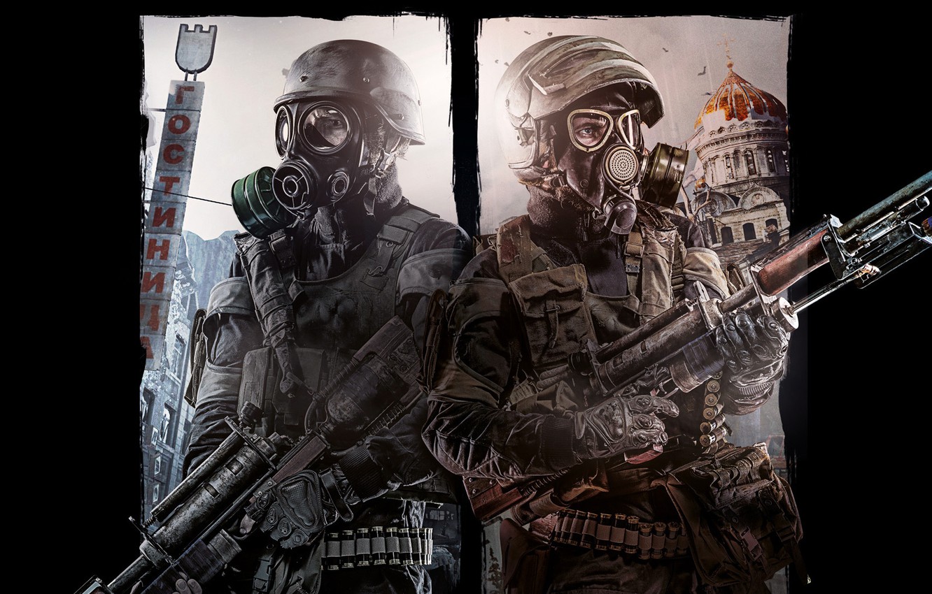 Photo Wallpaper The Sky, Weapons, Soldiers, Cartridges, - Metro Redux , HD Wallpaper & Backgrounds