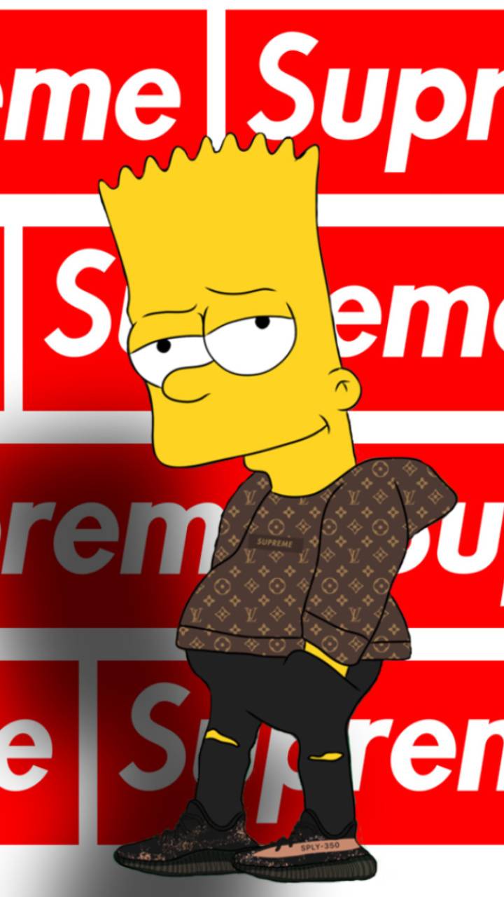 Supreme Wallpaper Bart Simpson , HD Wallpaper & Backgrounds