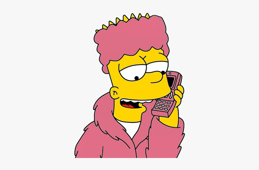 Wallpaper, Bart, And Simpsons Image - Bart Simpson On The Phone , HD Wallpaper & Backgrounds
