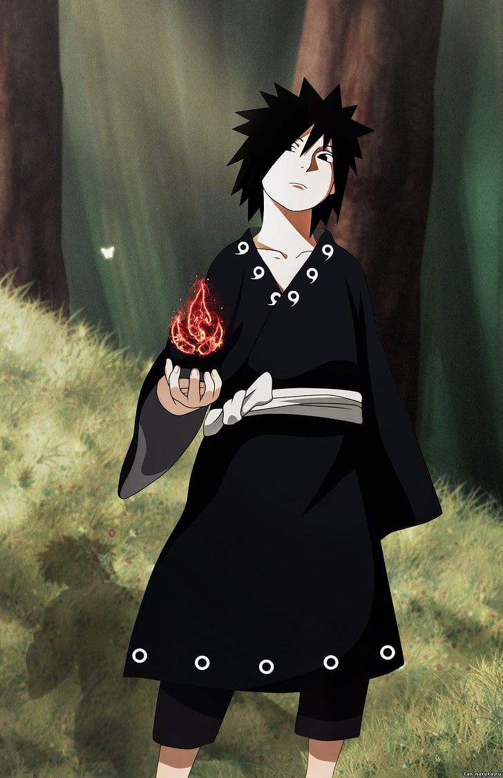 Sasuke, Naruto Shippuuden, Uchiha Madara, Black Hair, - Madara Uchiha , HD Wallpaper & Backgrounds