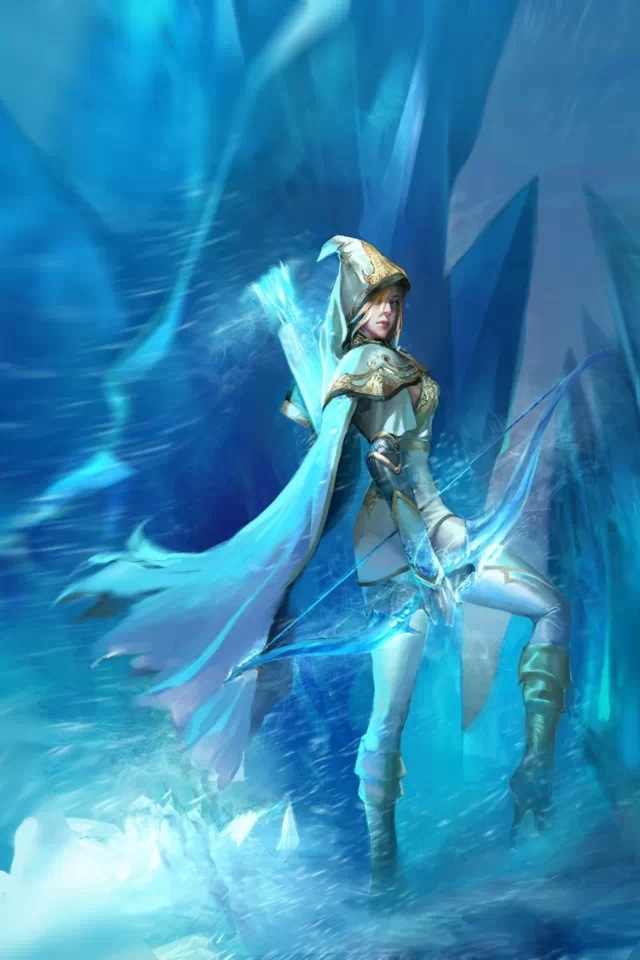 Archer Iphone 4s Wallpaper - Freljord Ashe Splash Art , HD Wallpaper & Backgrounds