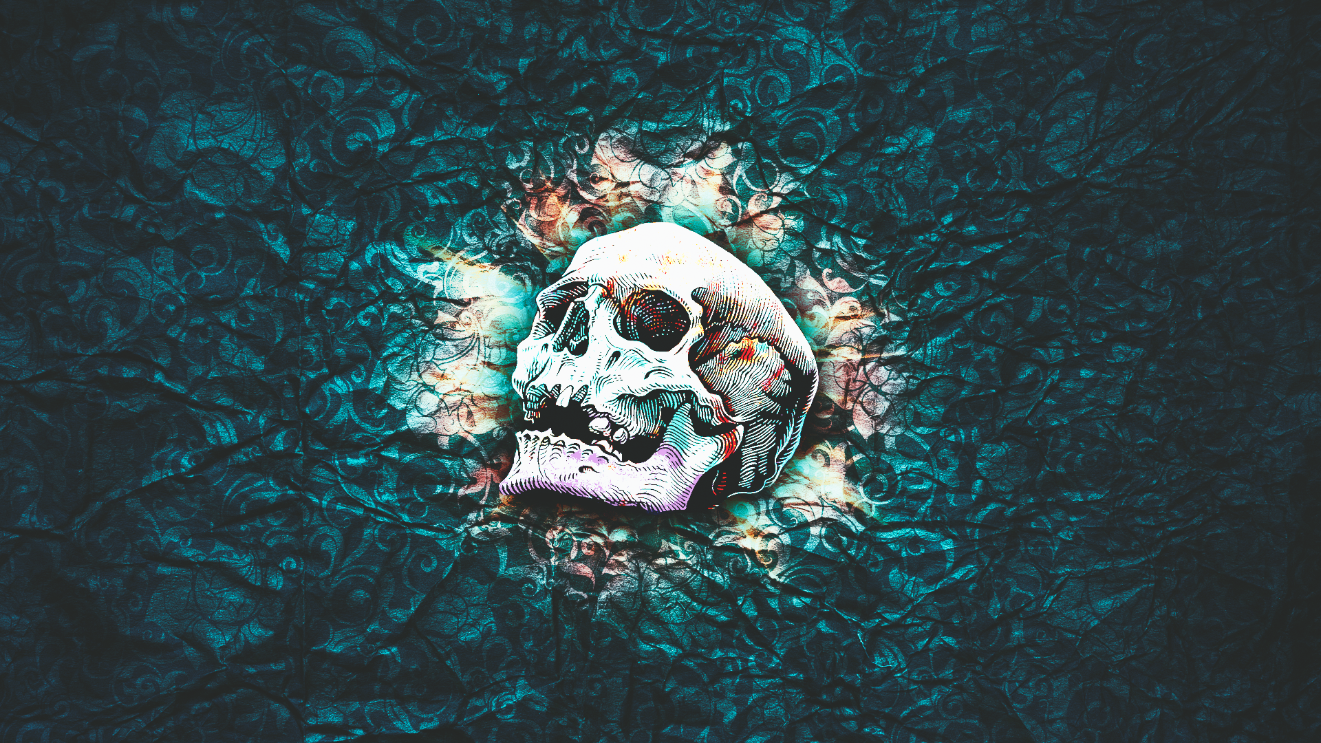 #colorful, #pattern, #abstract, #texture, #skull, #skull , HD Wallpaper & Backgrounds