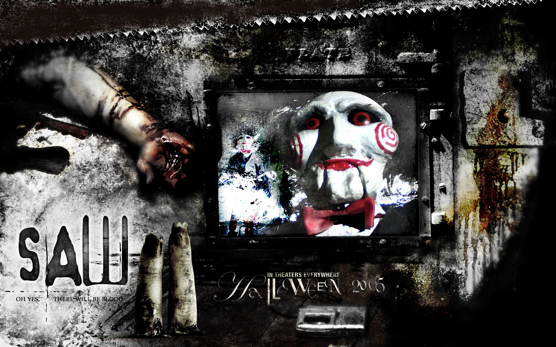 Saw Puppet Wallpapers High Quality Resolution Scary, - Street Art , HD Wallpaper & Backgrounds