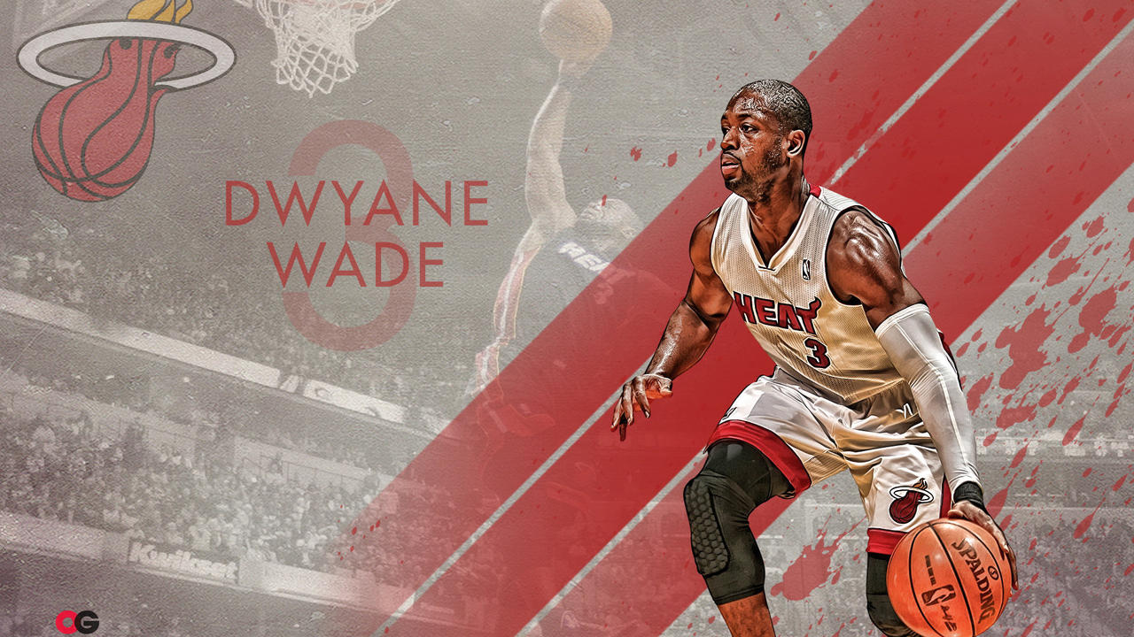 Miami Heat Dwyane Wade Wallpaper - Dwayne Wade Basketball Wallpaper Hd , HD Wallpaper & Backgrounds
