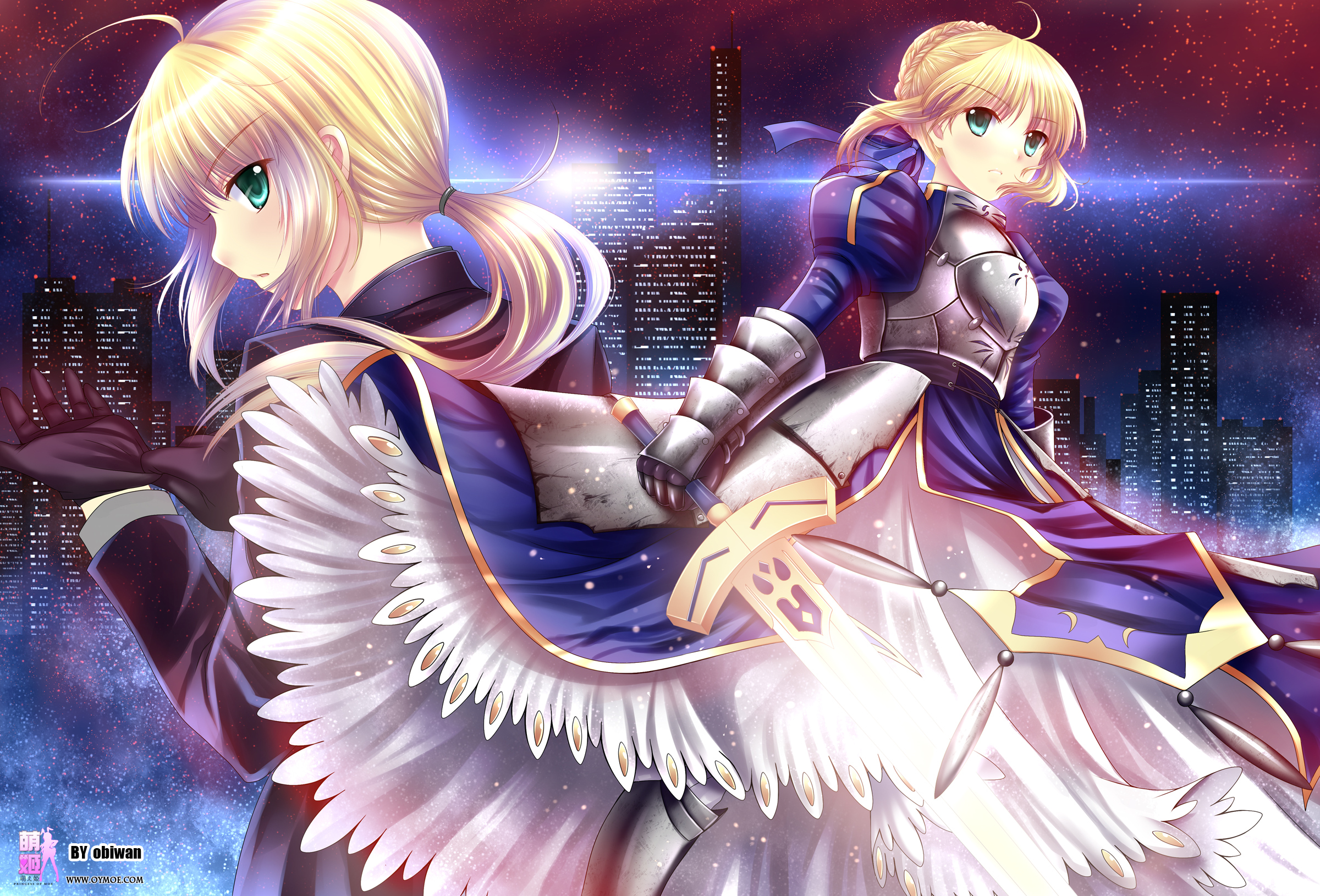 Fate Stay Night Fate Zero Obiwan Saber Wallpaper - Anime Fate Stay Night Saber Arturia , HD Wallpaper & Backgrounds