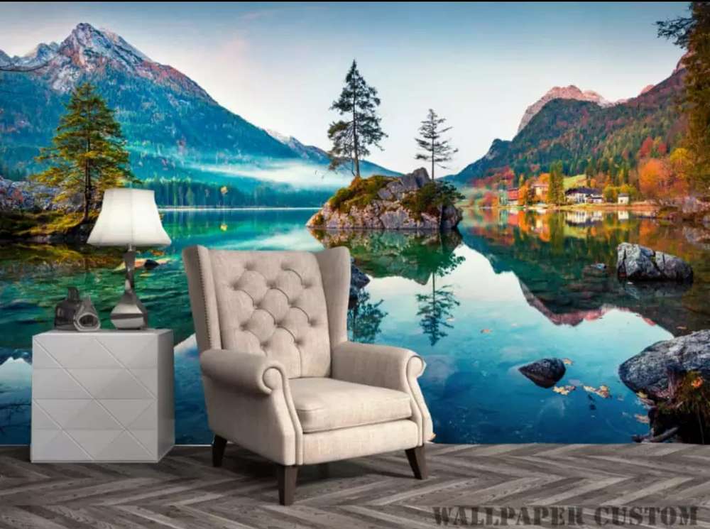 Wallpaper Dinding 3d Pemandangan Harga Sudah Termasuk - Hintersee Lake Autumn , HD Wallpaper & Backgrounds