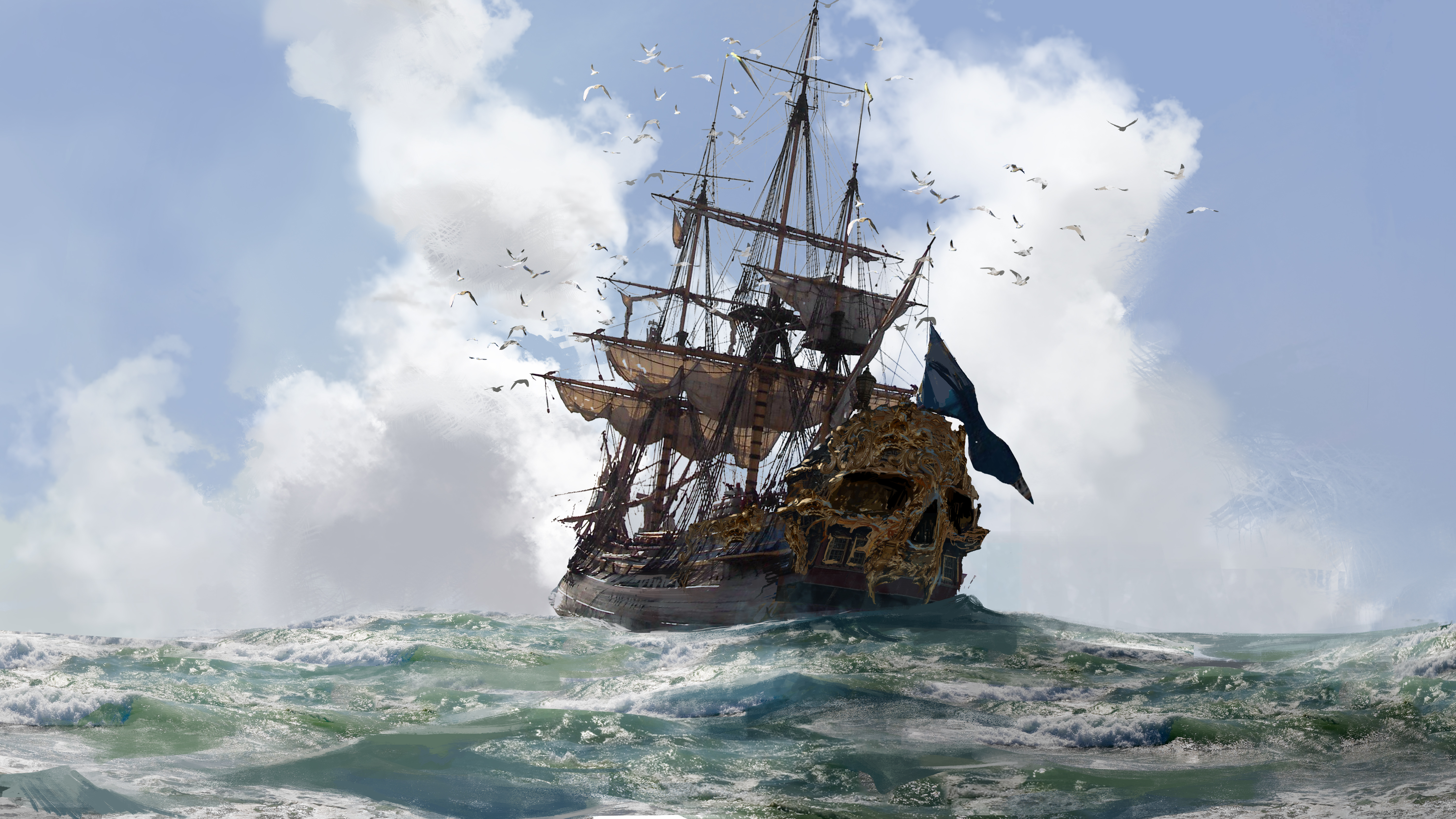 Skull And Bones Pirate Ships , HD Wallpaper & Backgrounds