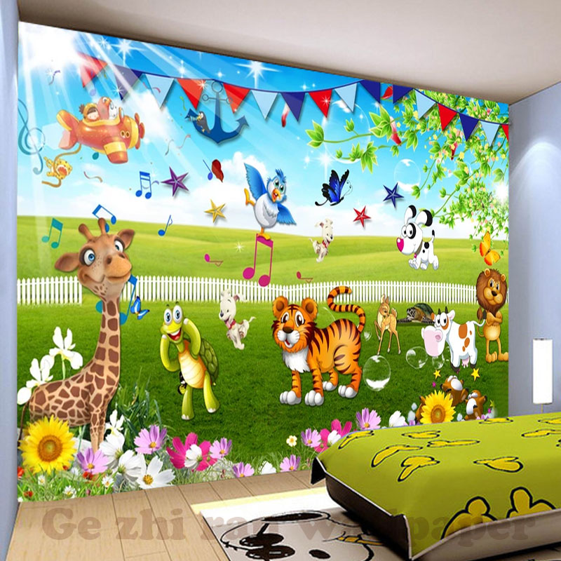 Custom 3d Mural Wallpaper Children Room Wall Covering Dinding Untuk