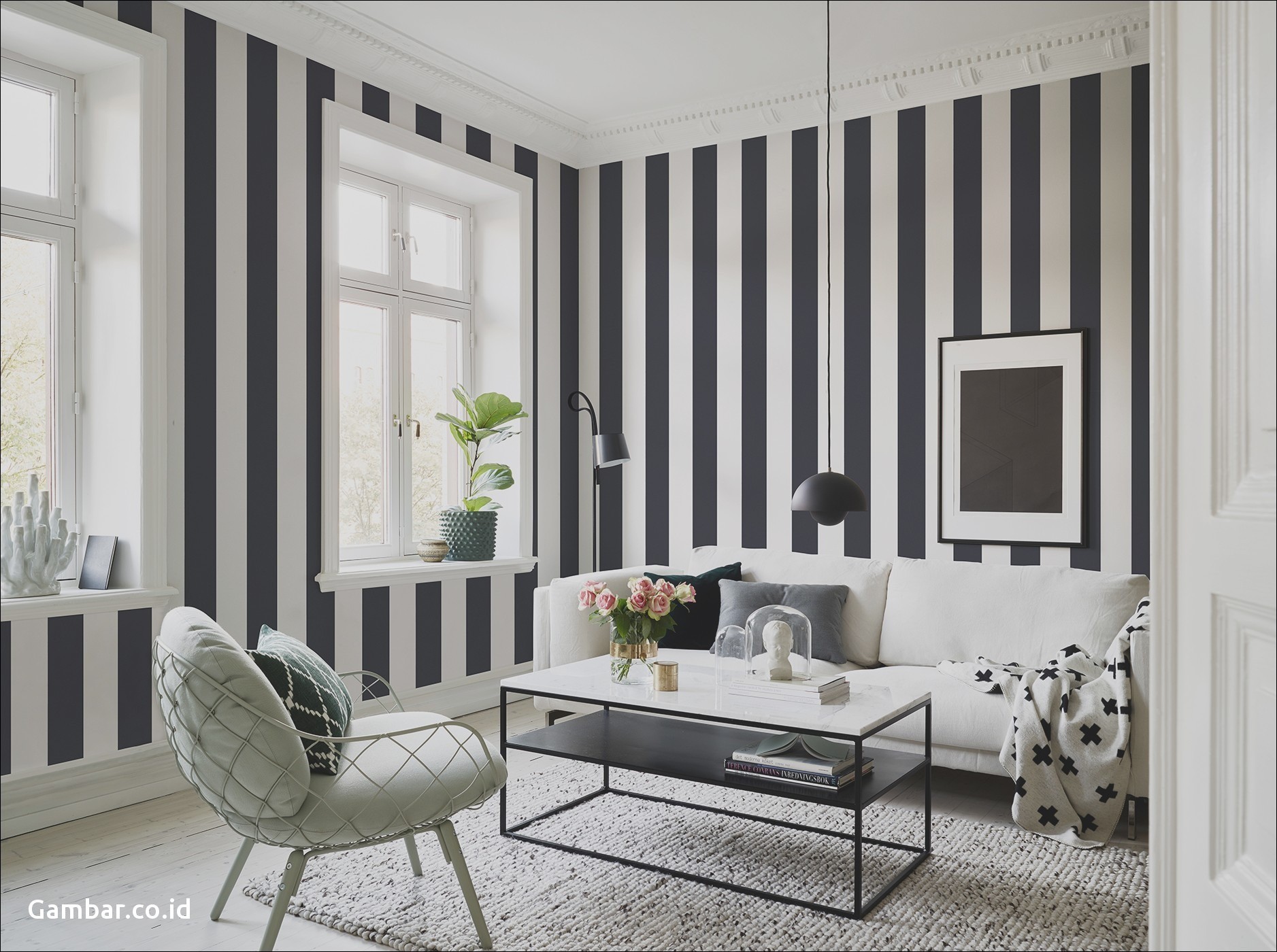 Gambar Ruang Tamu Rumah Minimalis Download Gambar Wallpaper - Living Rooms Bricks Design , HD Wallpaper & Backgrounds
