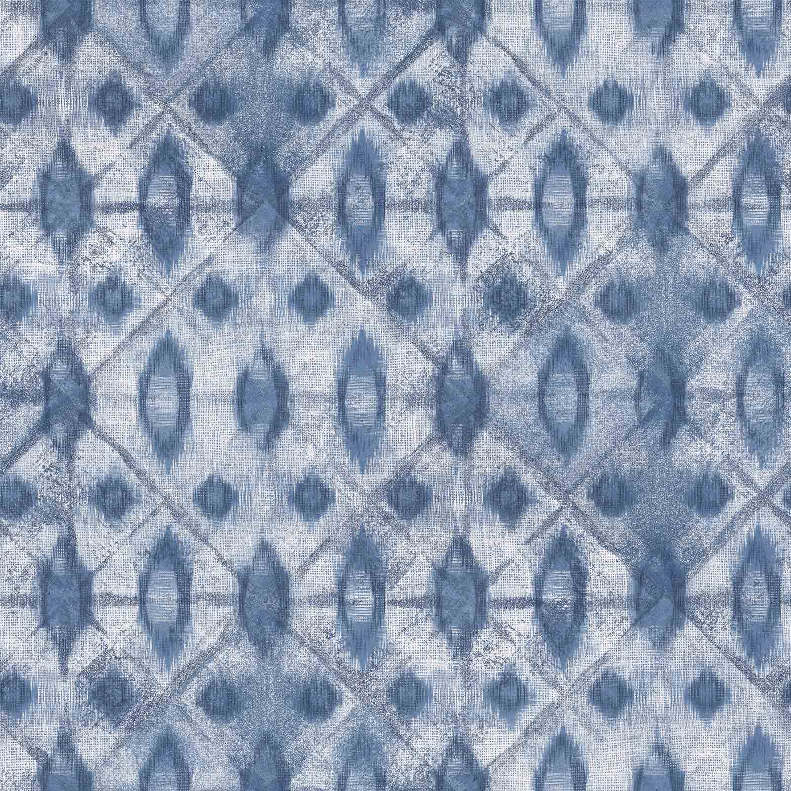 Vinyl Wallpaper Batik Motif Blue White Grandeco My3002 - Grandeco Wallpapers Myriad , HD Wallpaper & Backgrounds