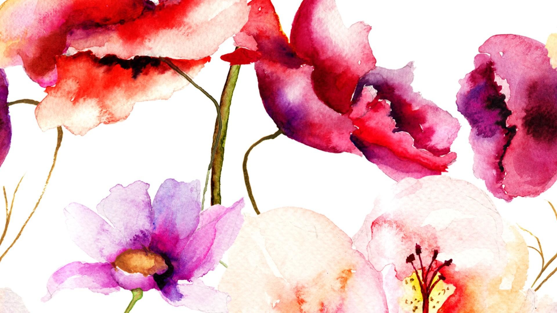 High Resolution Watercolor Flowers , HD Wallpaper & Backgrounds