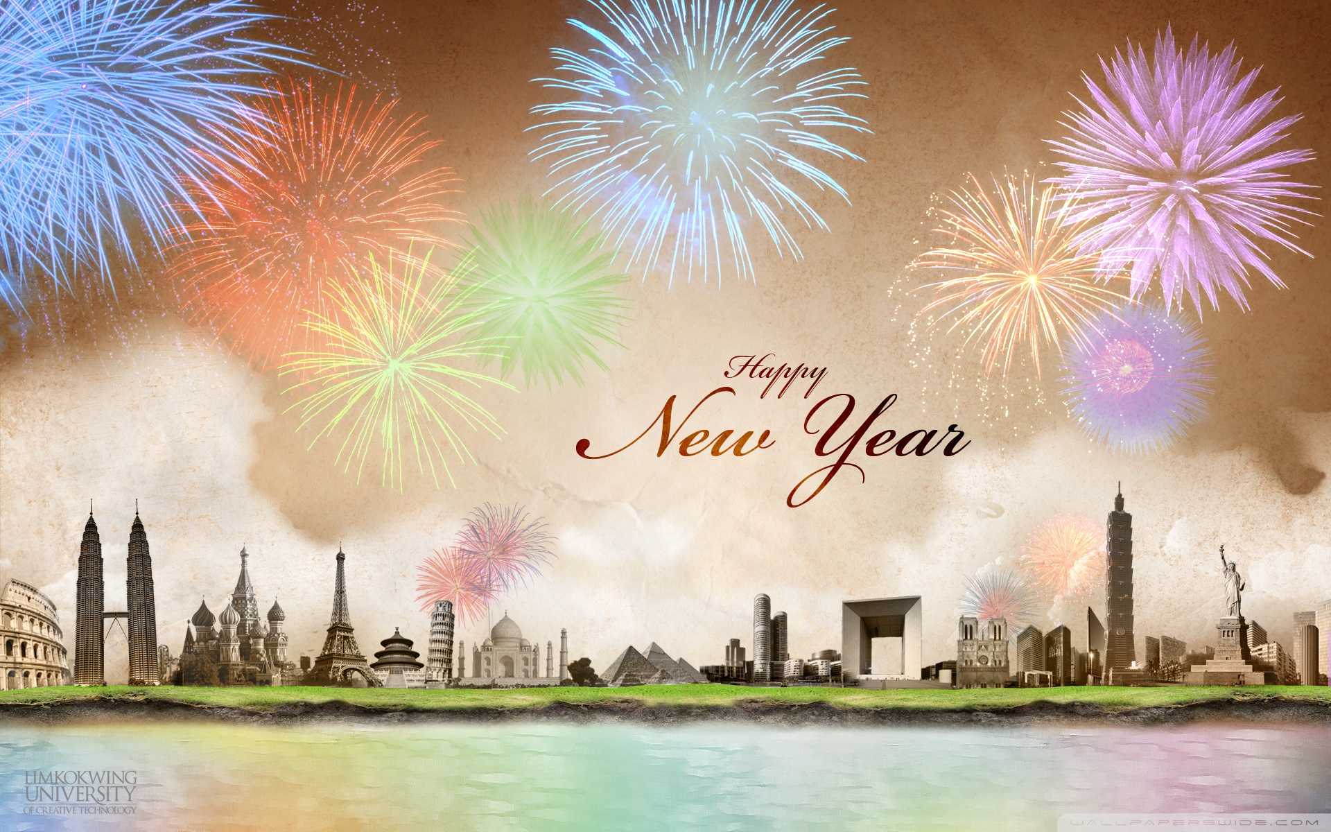 Wide - Happy New Year Hd , HD Wallpaper & Backgrounds