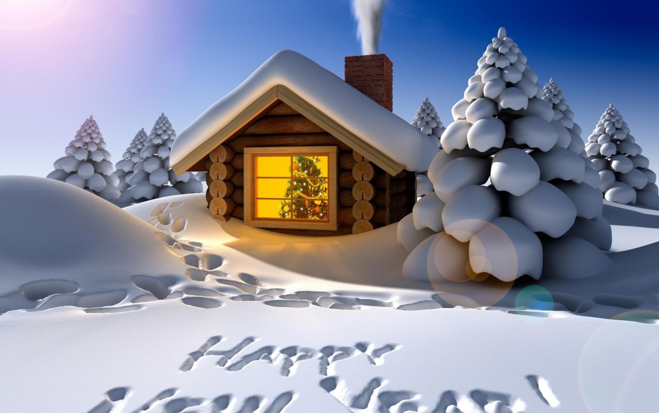 Happy New Year Wallpapers - Happy New Year House , HD Wallpaper & Backgrounds
