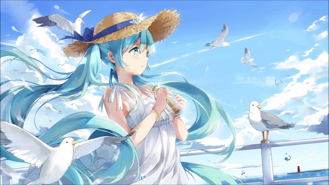 Best Wallpapers Of Hatsune Miku - Anime Girl White Dress , HD Wallpaper & Backgrounds