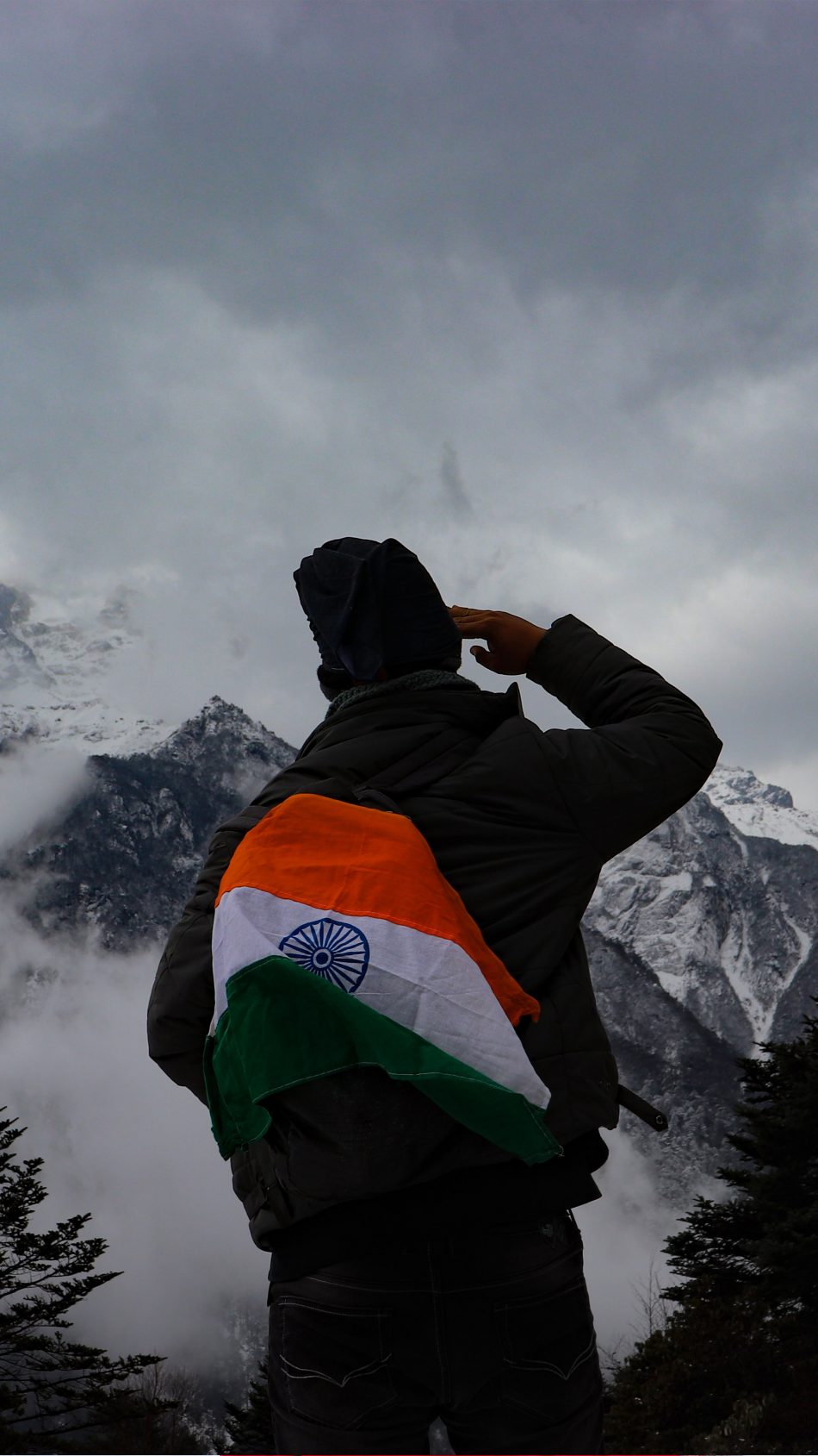 Indian Flag Salute Traveler Photography 4k Ultra Hd - Snow , HD Wallpaper & Backgrounds