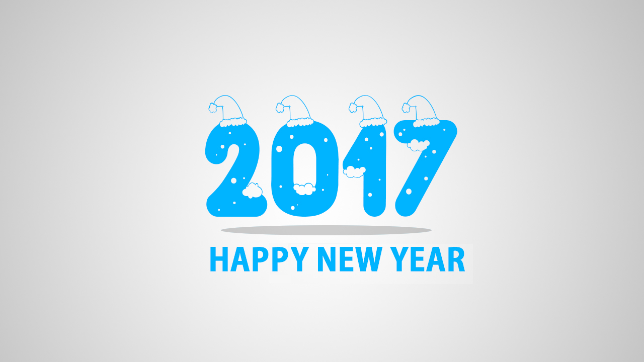 Whatsapp Wallpaper 2017 - Happy New Year 2017 Blue , HD Wallpaper & Backgrounds