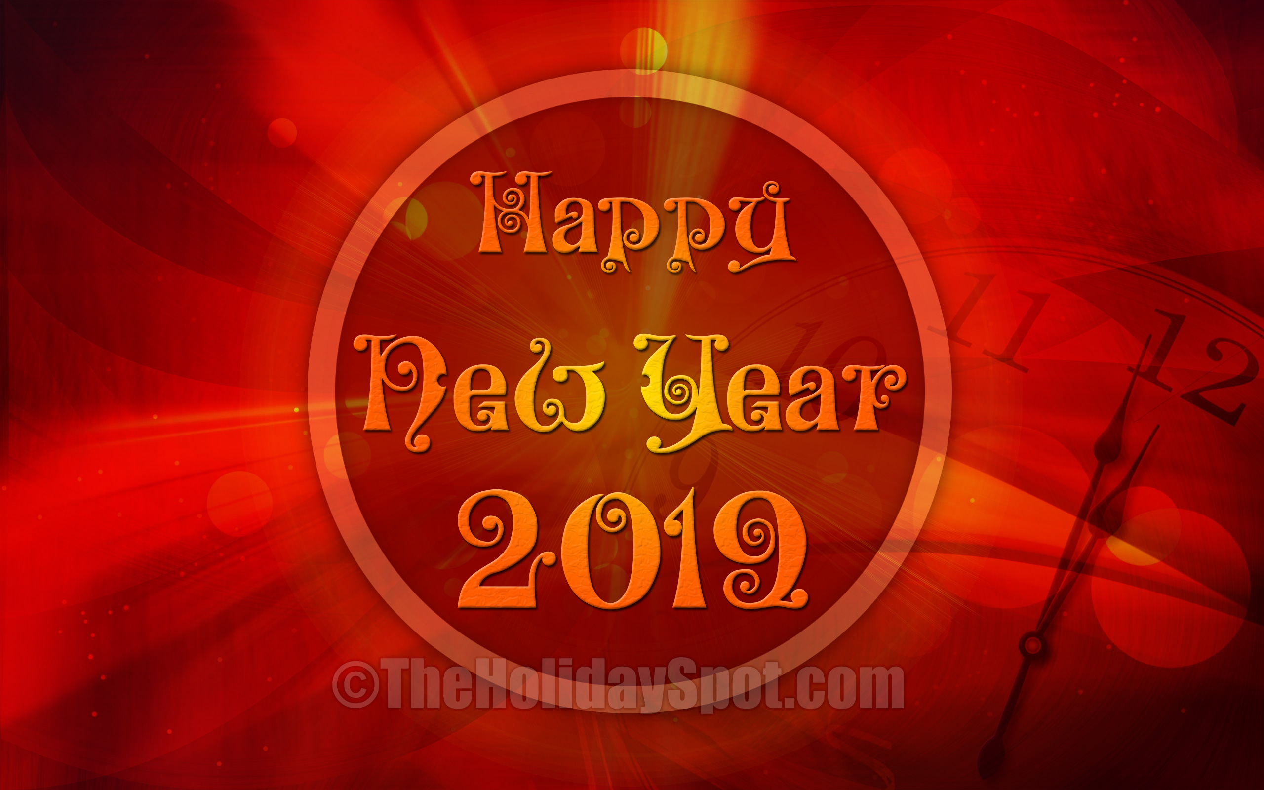 New Year Wallpaper - Happy New Year 2019 Screensaver , HD Wallpaper & Backgrounds