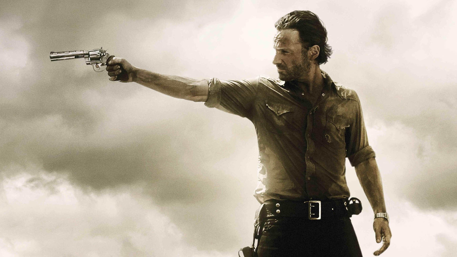 The Walking Dead Wallpaper 4k - Walking Dead Rick Grimes , HD Wallpaper & Backgrounds
