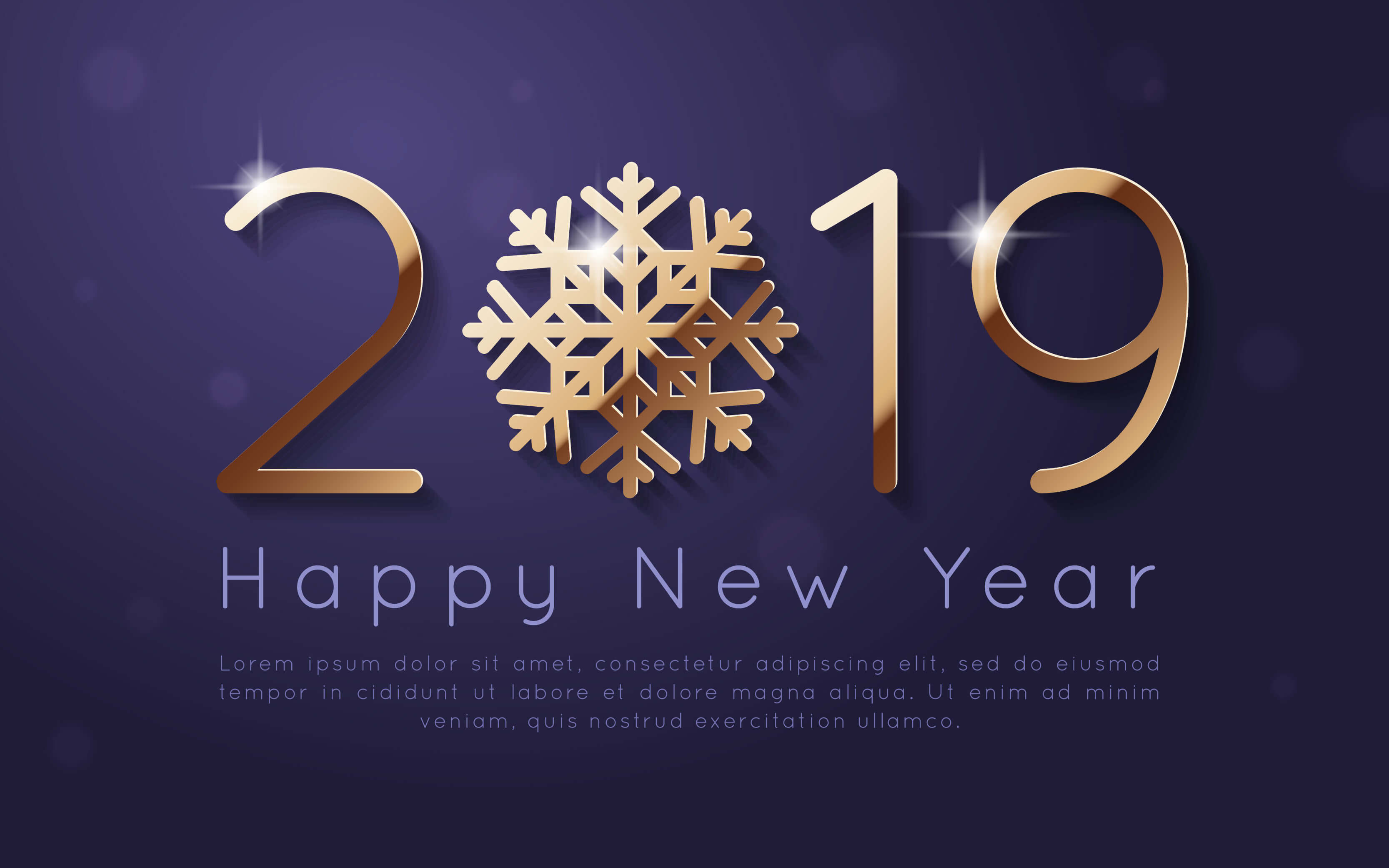 Happy New Year Wallpapers - New Year 2019 Design , HD Wallpaper & Backgrounds