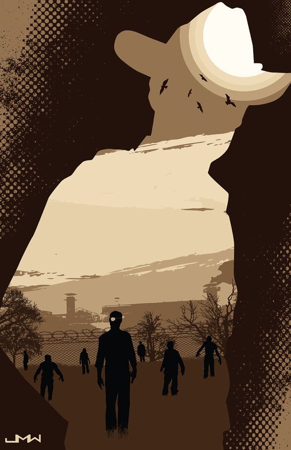 Walking Dead Rick Grimes Season 3 Print By Illustrator - Illustration , HD Wallpaper & Backgrounds
