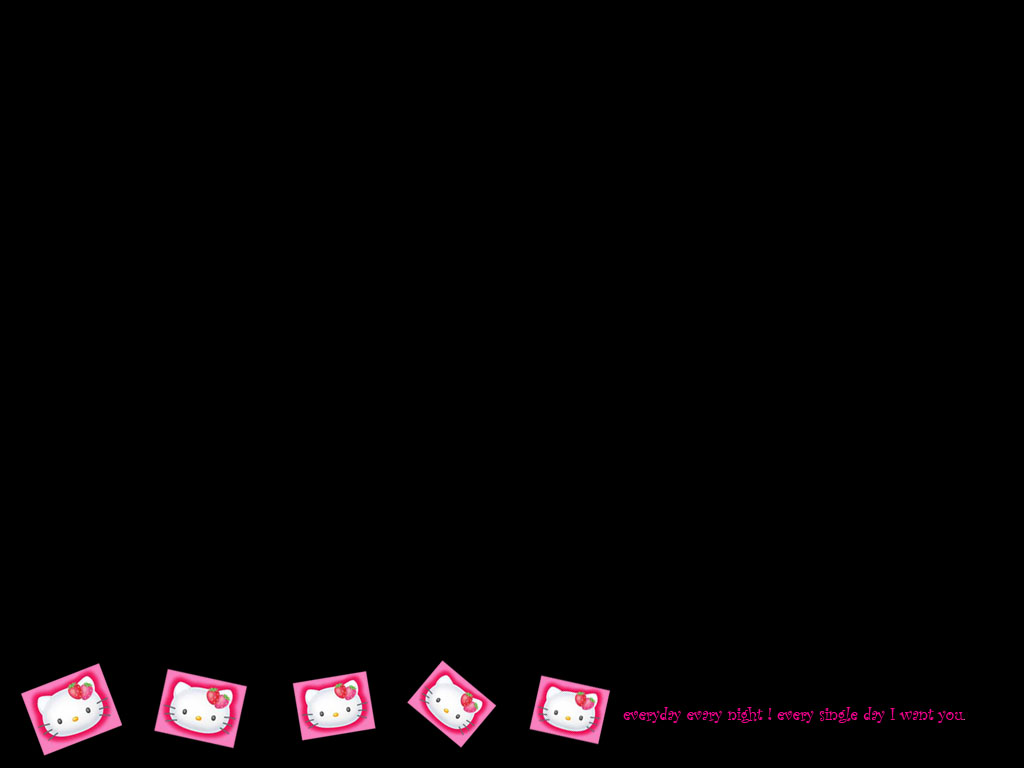 Wallpaper Hello Kitty Hitam - Hello Kitty Background Black , HD Wallpaper & Backgrounds