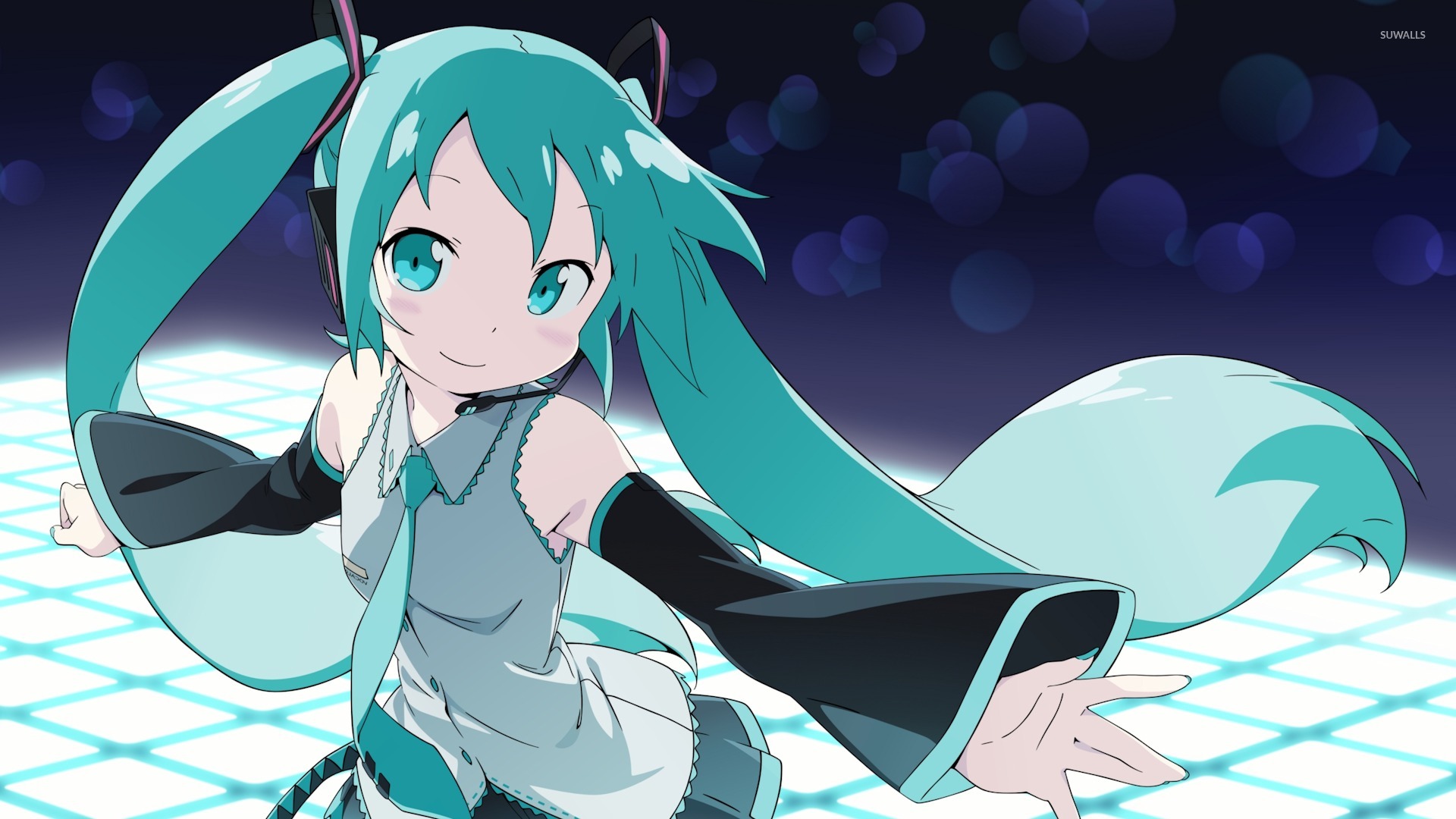 Hatsune Miku Dancing - Anime , HD Wallpaper & Backgrounds