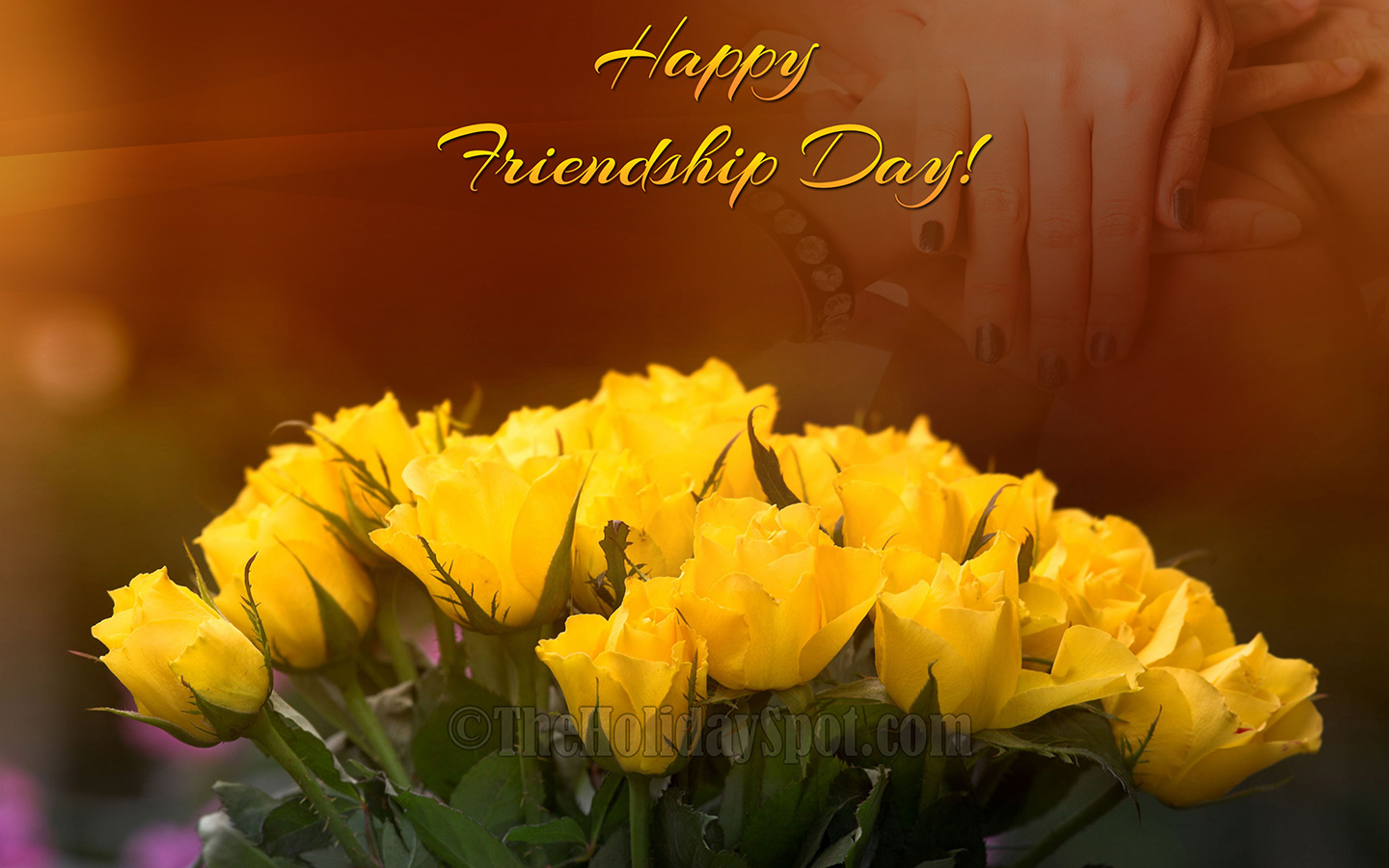 Happy Friendship Day - Happy Friendship Day Yellow Rose , HD Wallpaper & Backgrounds