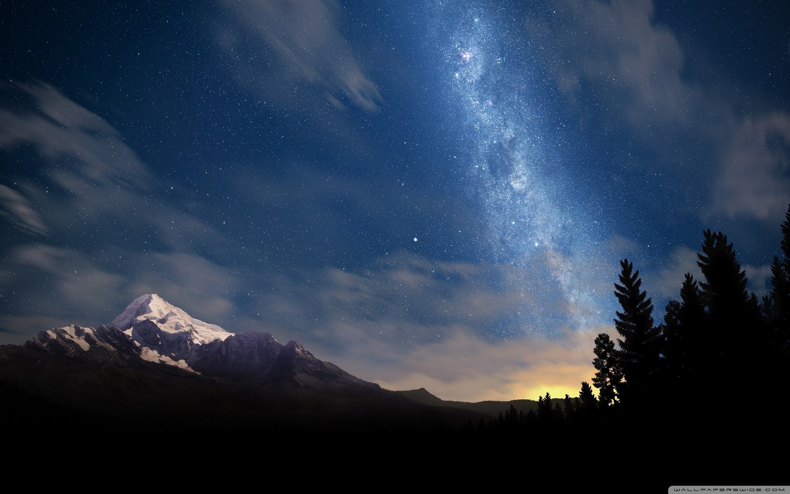 Wide - Starry Night Sky , HD Wallpaper & Backgrounds