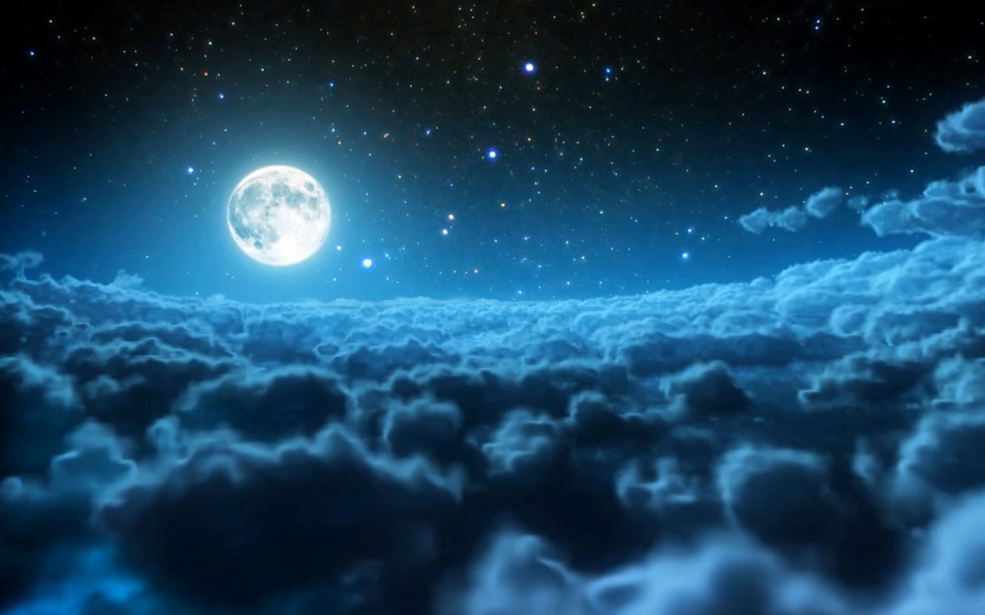 Night Sky Wallpaper Hd - Moon Scenery , HD Wallpaper & Backgrounds