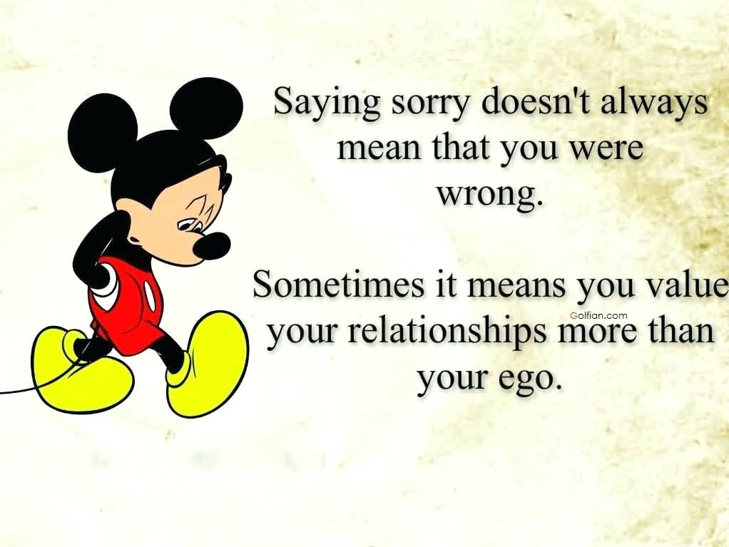 Sorry Love Quotes Quotation Tumblr Wallpaper - Sad Mickey Mouse , HD Wallpaper & Backgrounds