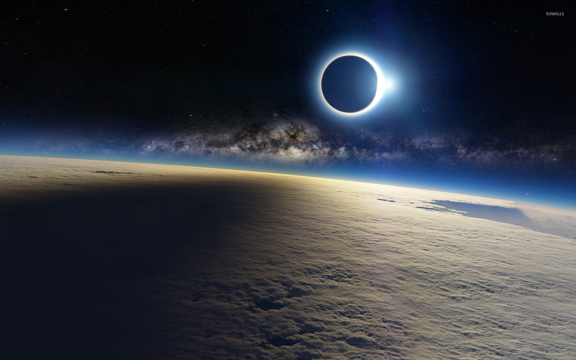 Eclipse Wallpaper - Solar Eclipse From Space , HD Wallpaper & Backgrounds