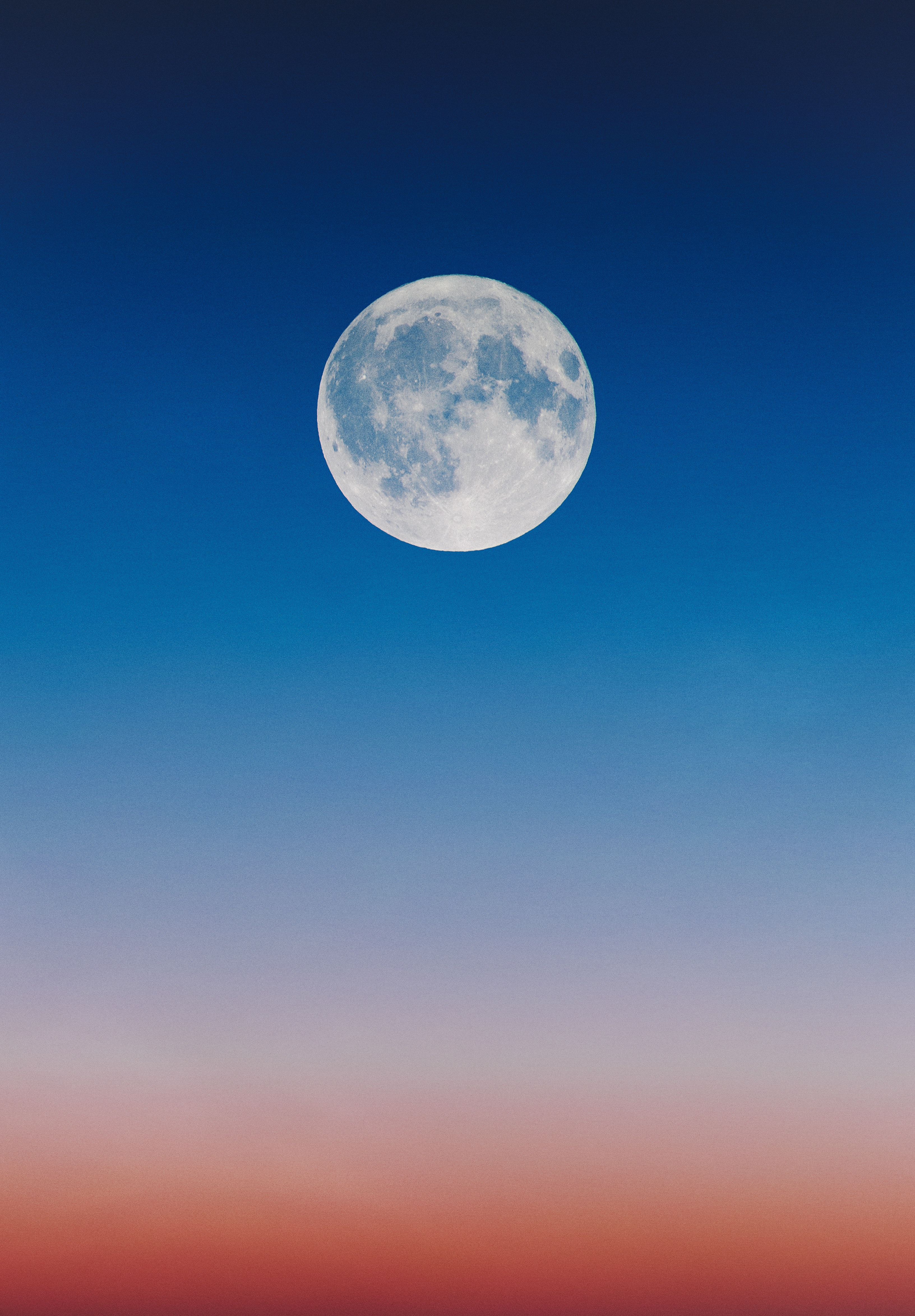Wallpaper Keren Warna Biru Dan Merah - High Resolution Full Moon , HD Wallpaper & Backgrounds