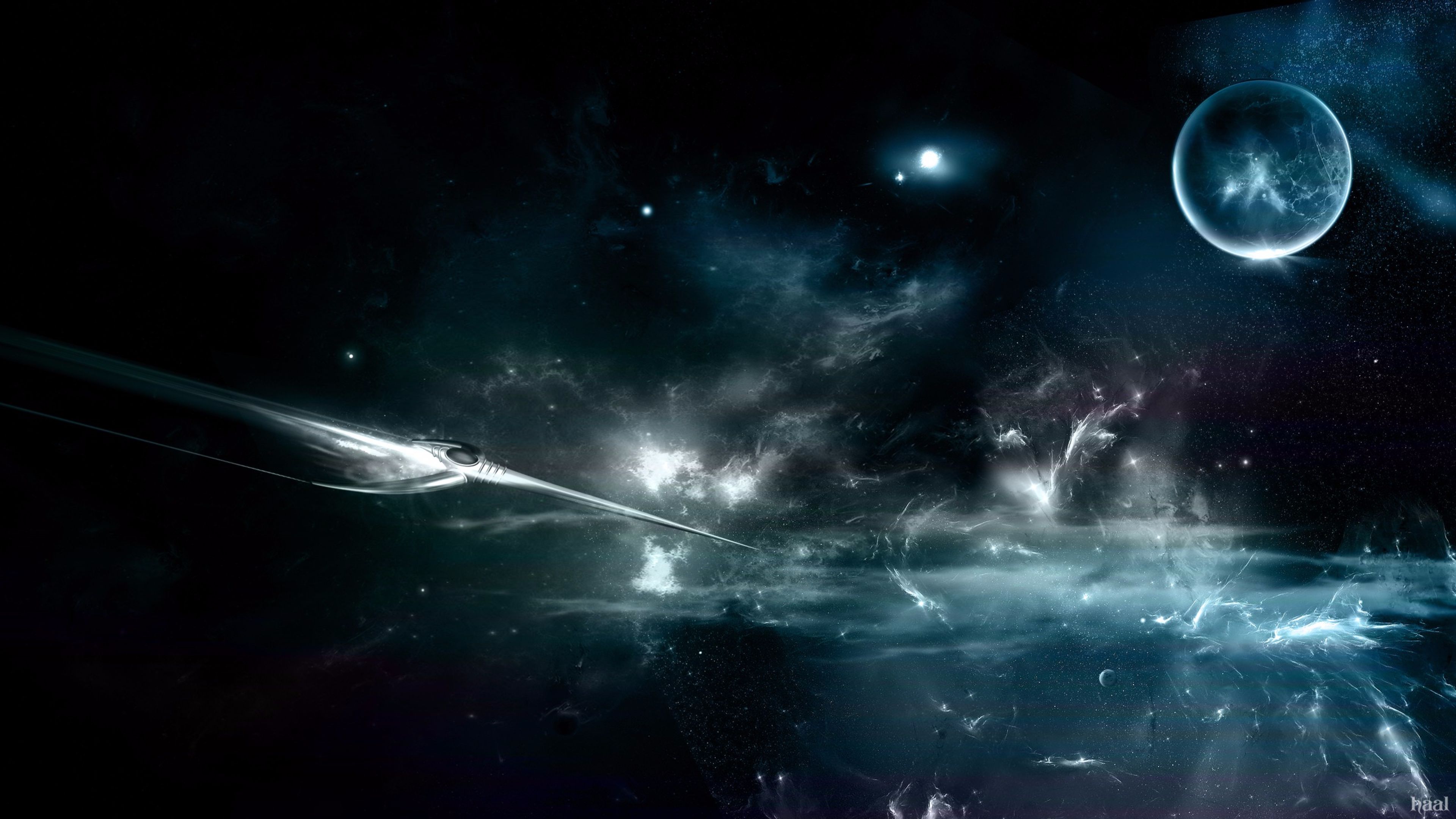 White Art Space Wallpaper - Space 4k , HD Wallpaper & Backgrounds