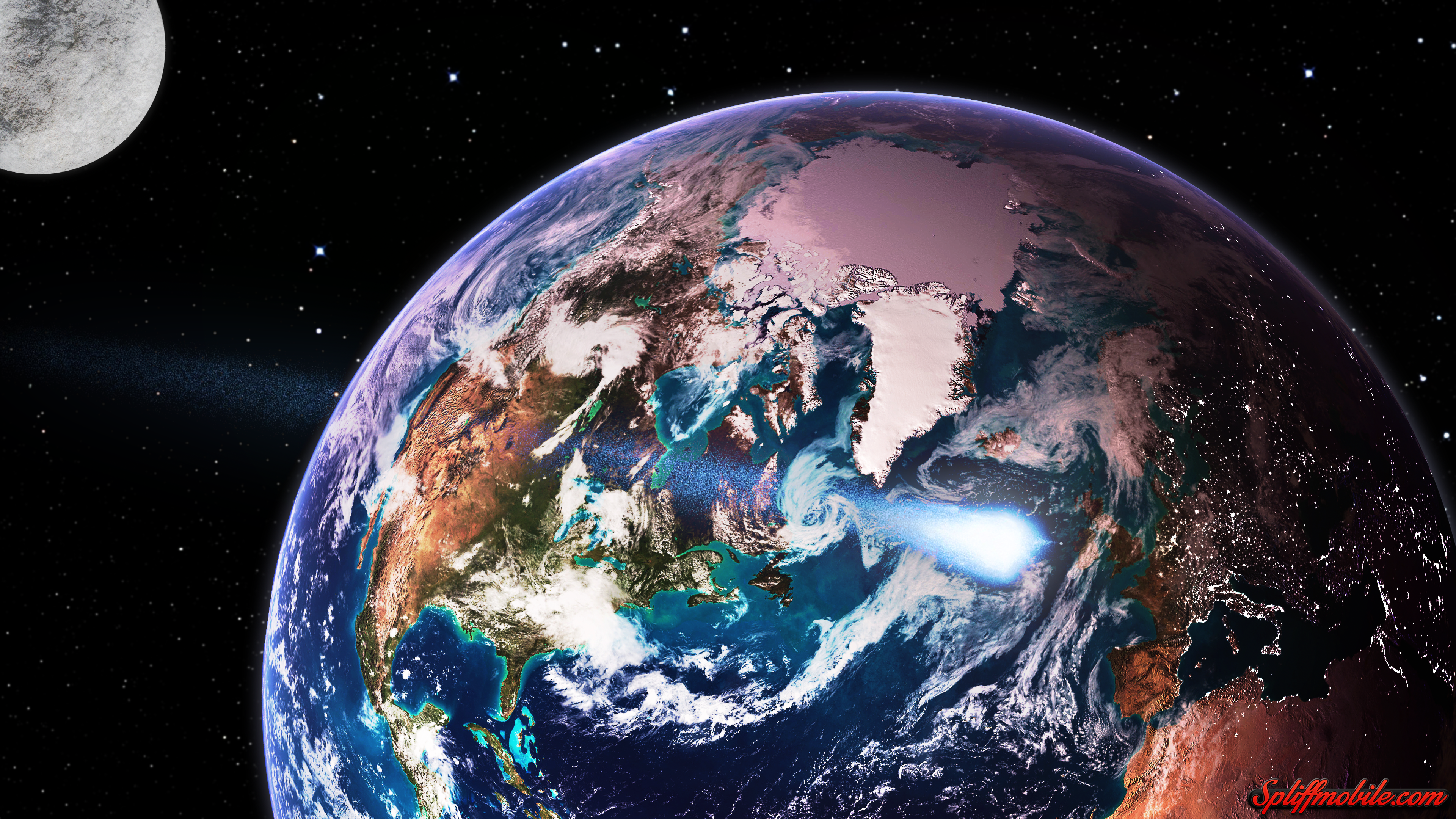 Hd Earth From Space Wallpaper - 4k Ultra Hd Earth , HD Wallpaper & Backgrounds