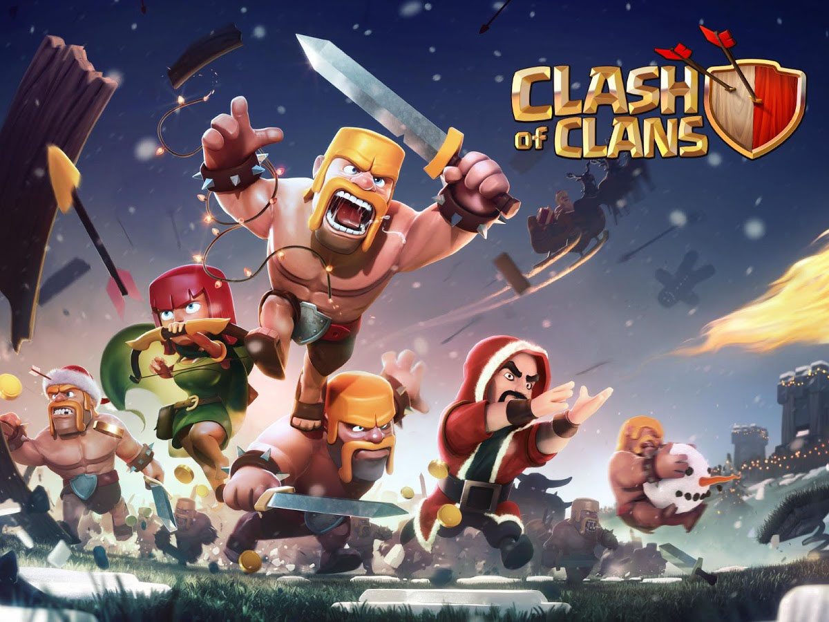 Wallpaper - Clash Of Clans Christmas , HD Wallpaper & Backgrounds