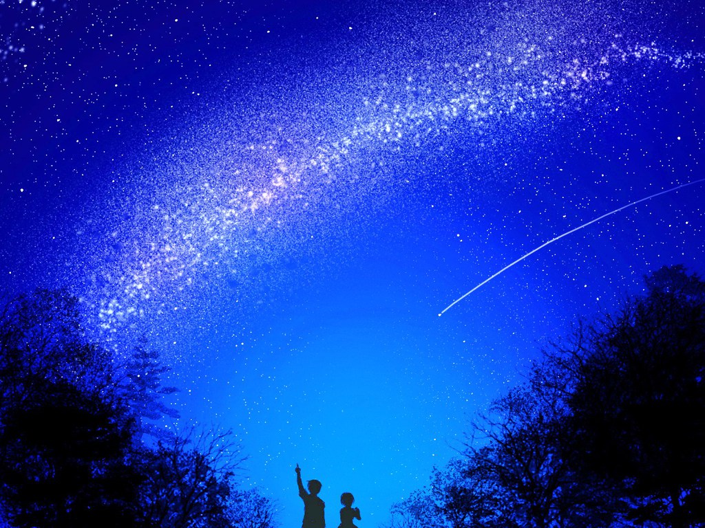 Anime Starry Night Sky Wallpapers Picture For Free - You Are My Starlight , HD Wallpaper & Backgrounds