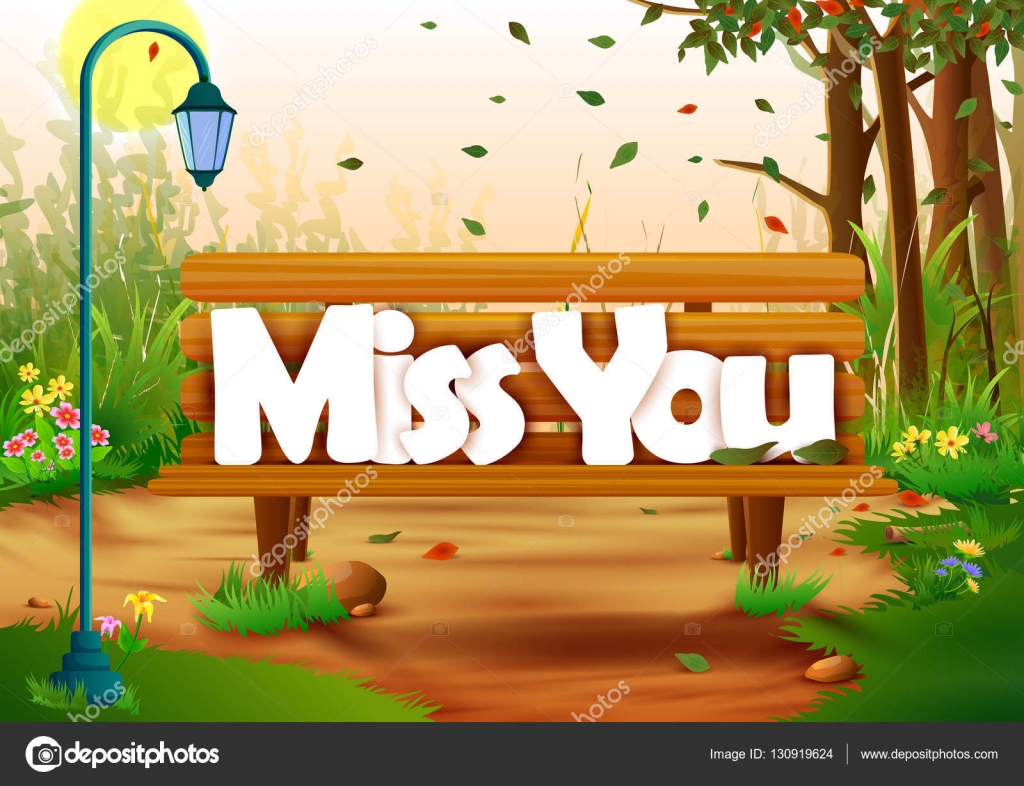 Miss You Wallpaper Background Stock Vector - Illustration , HD Wallpaper & Backgrounds