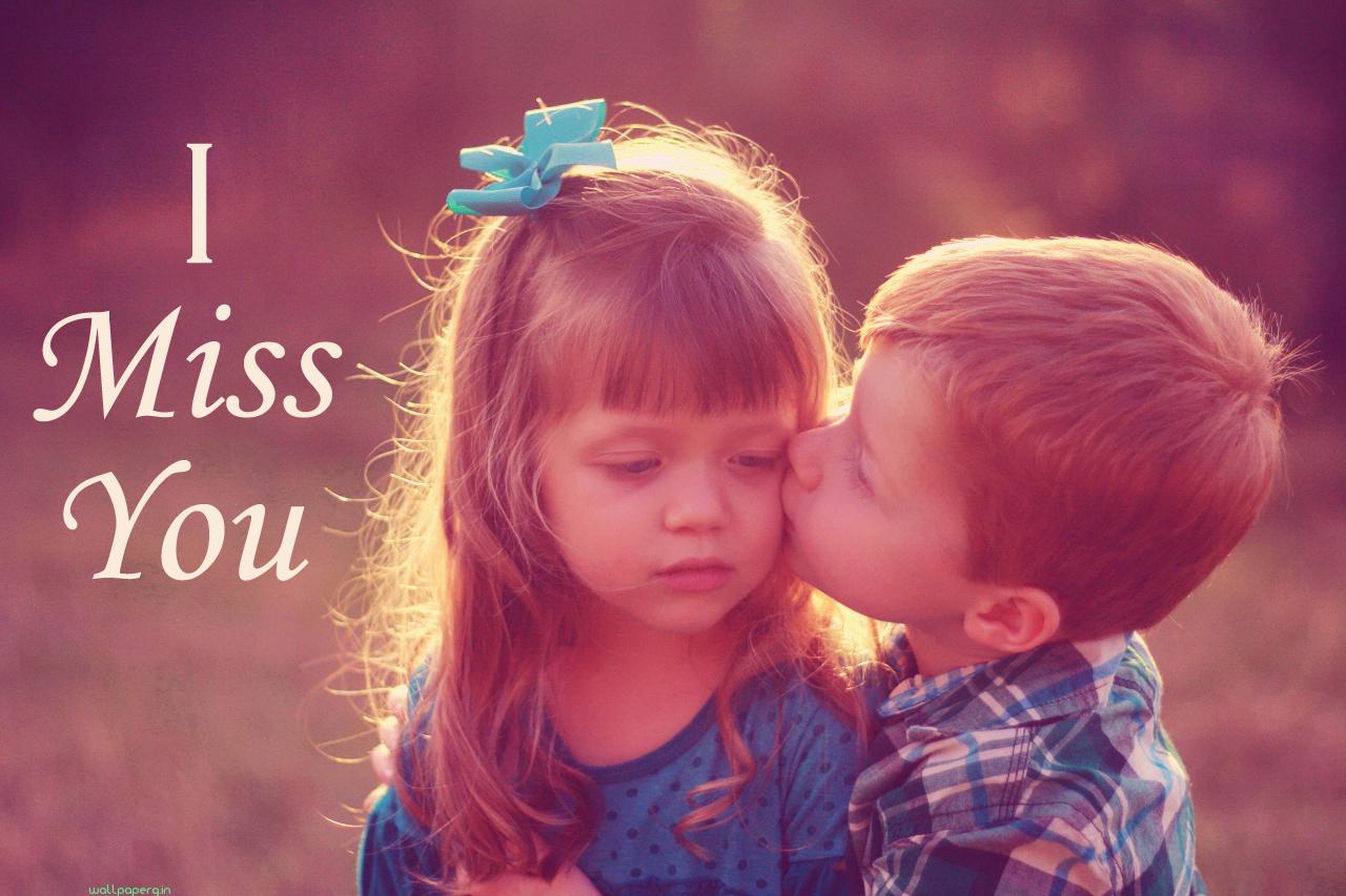 Amazing I Miss You Wallpaper - Boy And Girl Kiss Hd , HD Wallpaper & Backgrounds