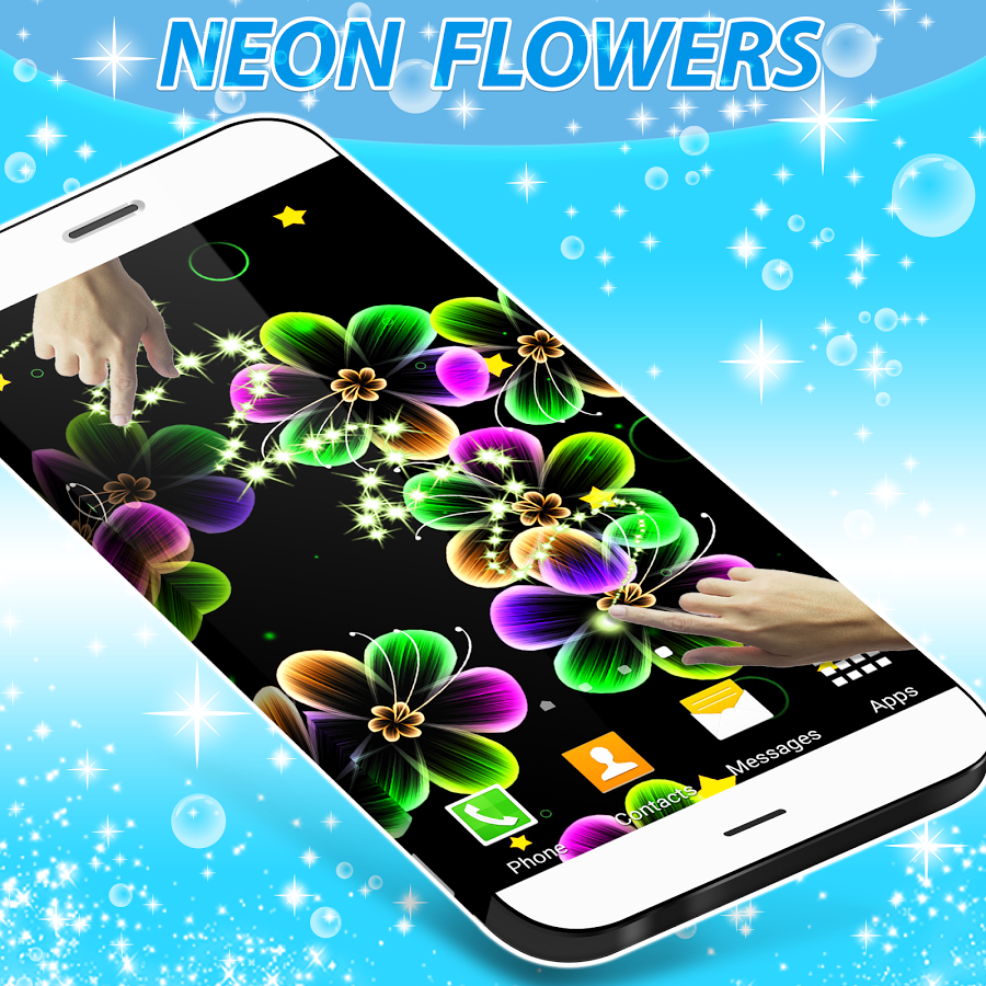 Neon Flowers Live Wallpaper - Wallpaper , HD Wallpaper & Backgrounds