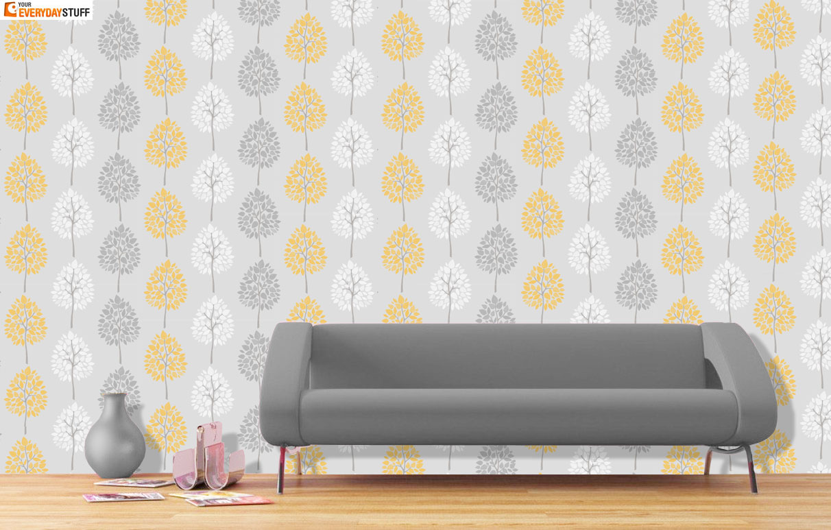 Tree Wallpaper Riva Leaves Luxury Heavyweight Modern - Wallpaper , HD Wallpaper & Backgrounds
