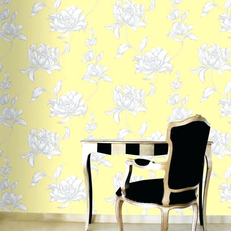 Yellow Wallpaper Grey And White Uk - Small Mirror For Room , HD Wallpaper & Backgrounds