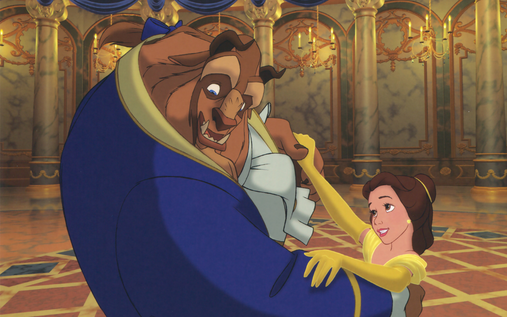 Belle And The Beast - Beauty And The Beast 1991 Tower , HD Wallpaper & Backgrounds