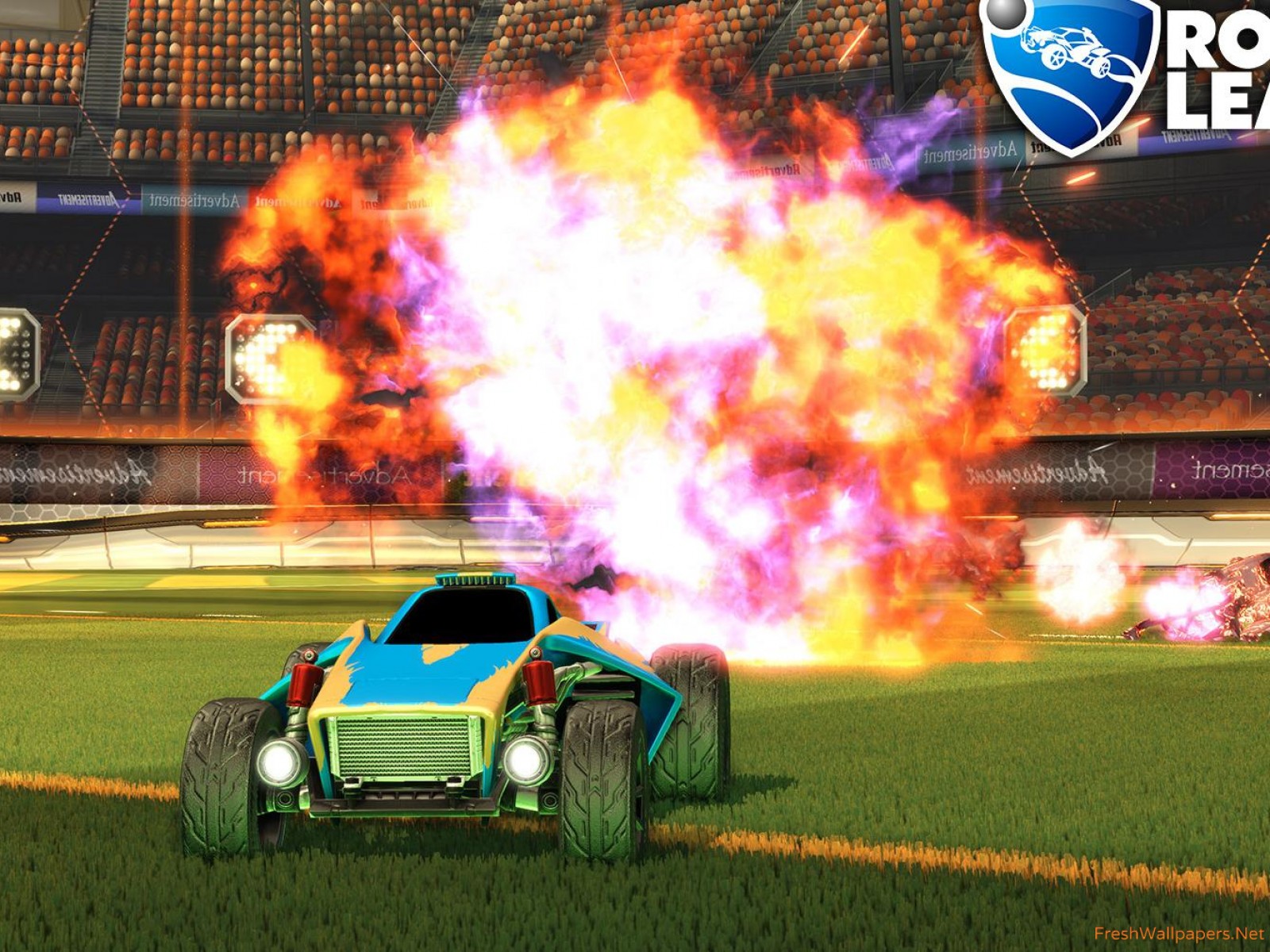 Car Exploding In Rocket League Wallpaper - Rocket League , HD Wallpaper & Backgrounds