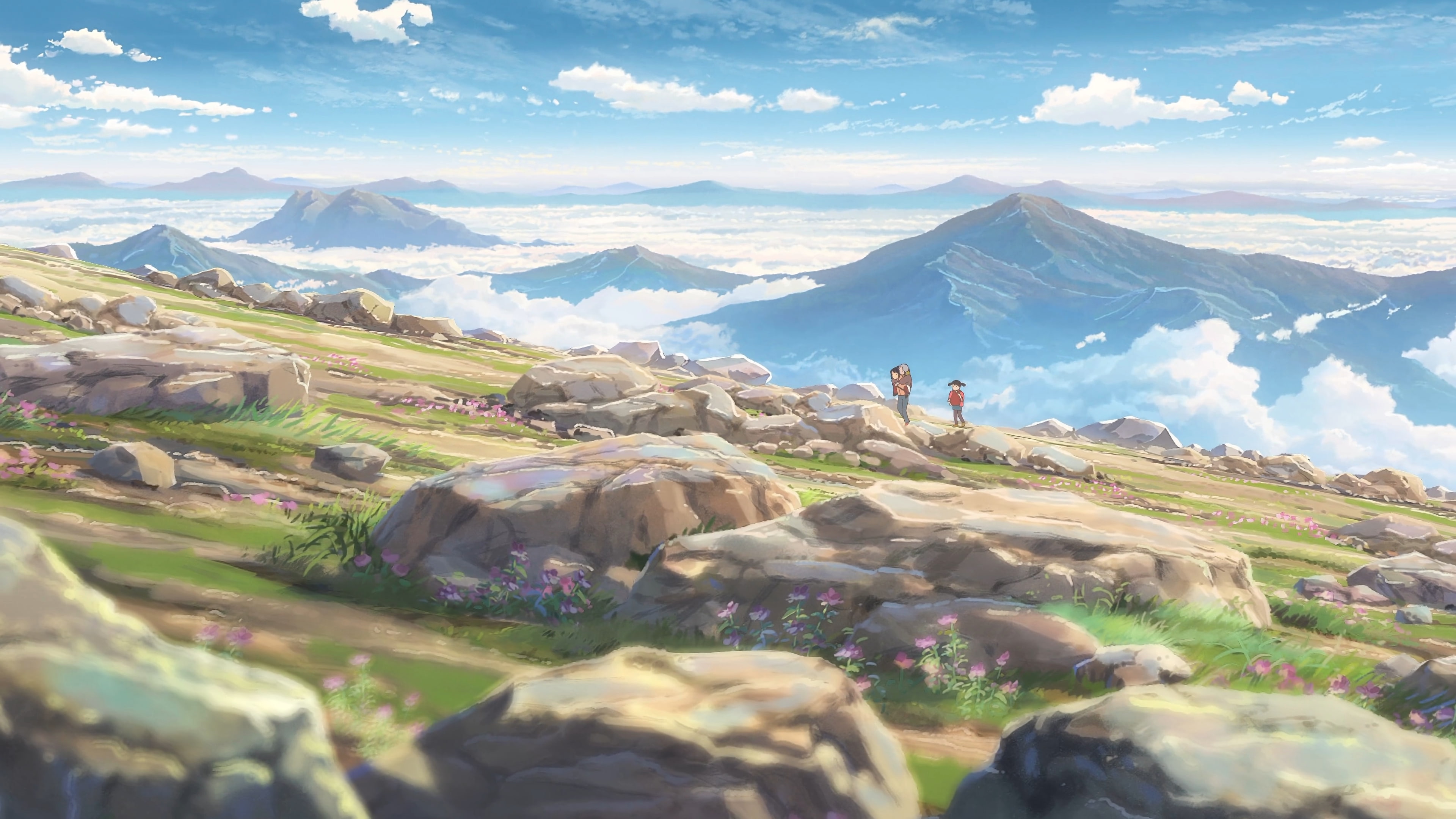 Makoto Shinkai, Kimi No Na Wa, Mountain, Scenics - Kimi No Na Wa Landscape , HD Wallpaper & Backgrounds