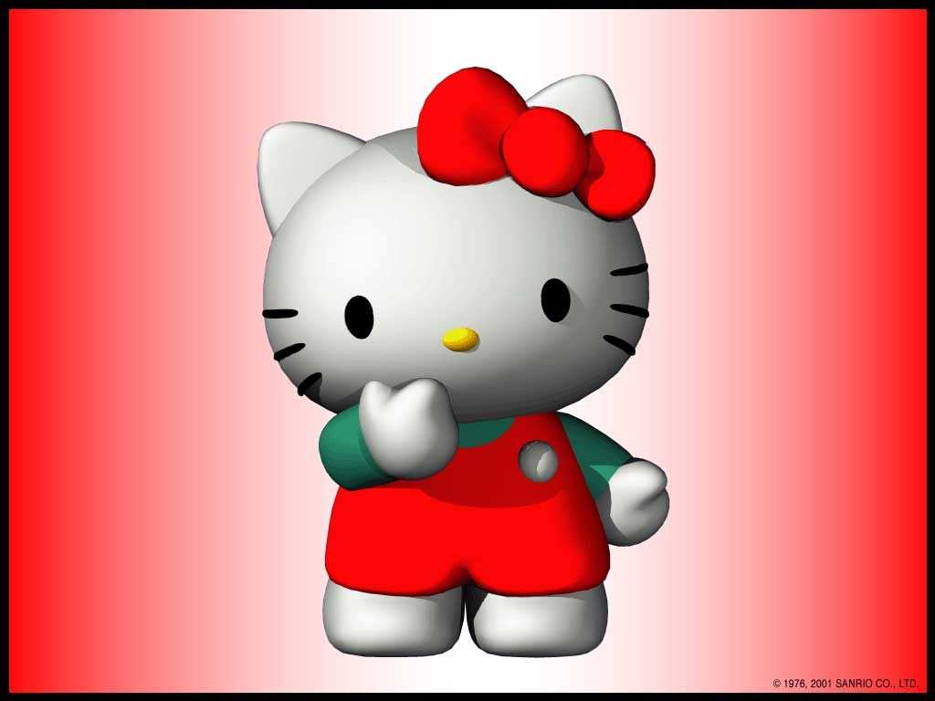Download Hello Kitty Hd Wallpapers - Hello Kitty Wallpaper 3d , HD Wallpaper & Backgrounds