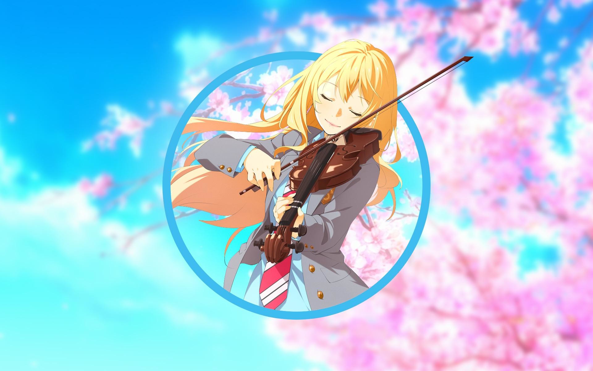 Your Lie In April Wallpaper - Your Lie In April Kaori Playing Violin , HD Wallpaper & Backgrounds