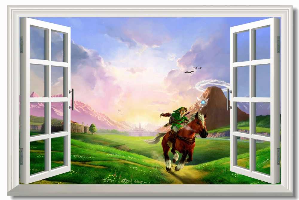 Custom Canvas Wall Painting Legend Of Zelda Poster - Legend Of Zelda Ocarina Of Time Icon , HD Wallpaper & Backgrounds