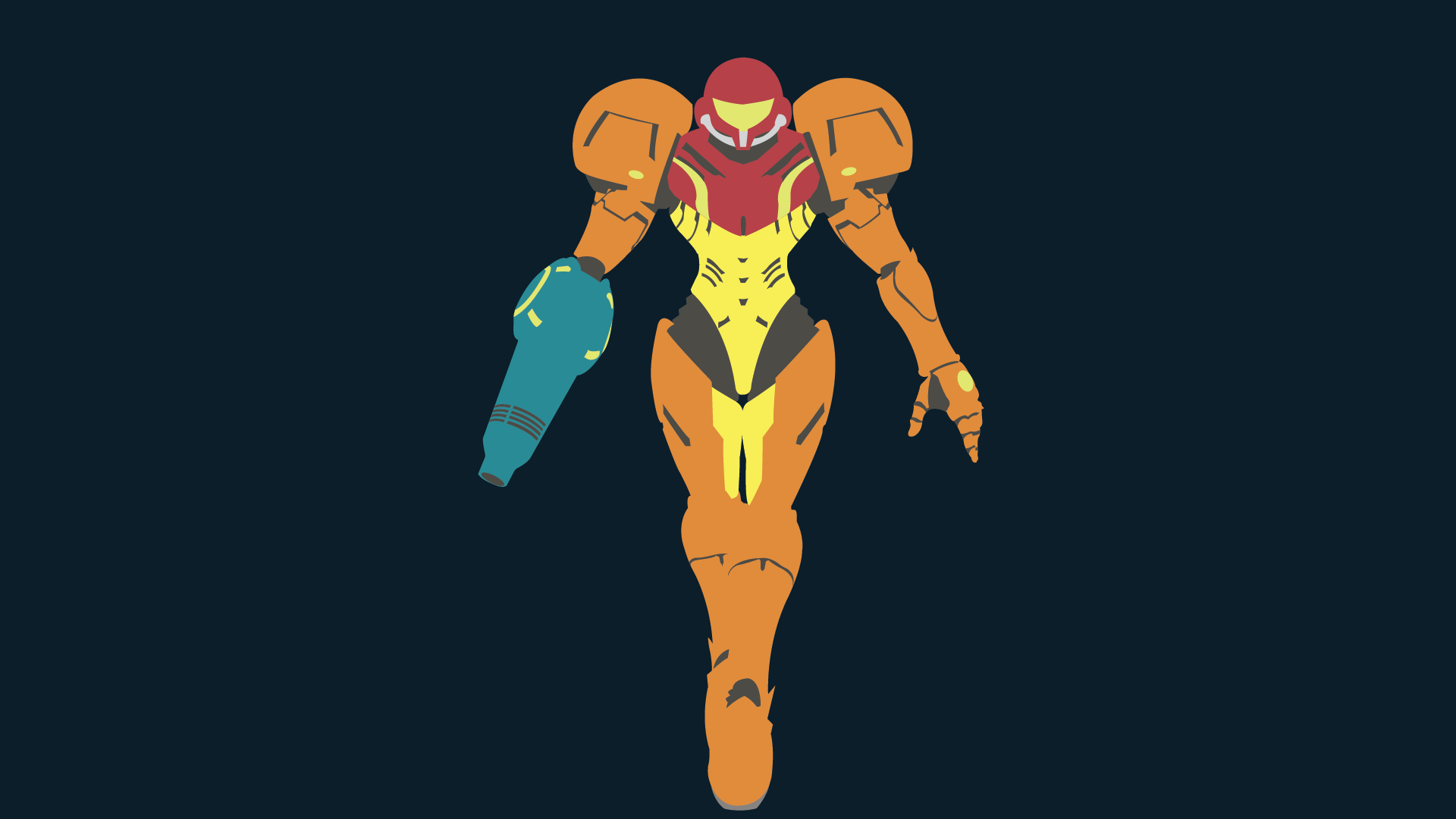 Metroid Wallpaper - Minimalist Samus , HD Wallpaper & Backgrounds