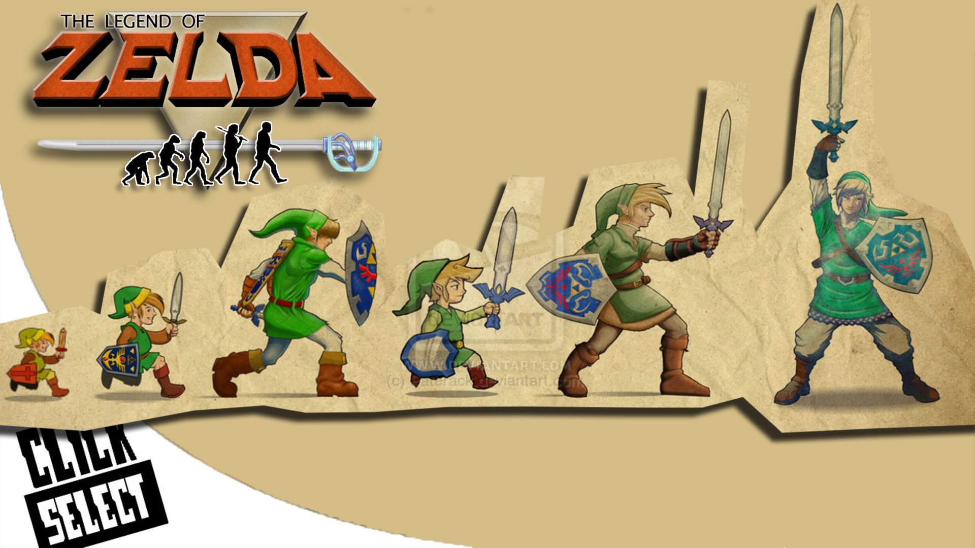 The Legend Of Zelda Wallpaper - Evolution Of Zelda Games , HD Wallpaper & Backgrounds